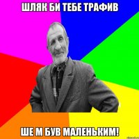 Шляк би тебе трафив ше м був маленьким!