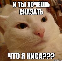 и ты хочешь сказать что я киса???