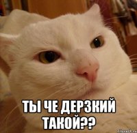  ты че дерзкий такой??