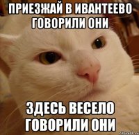 приезжай в ивантеево говорили они здесь весело говорили они