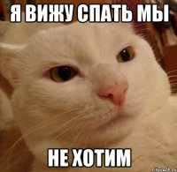 я вижу спать мы не хотим