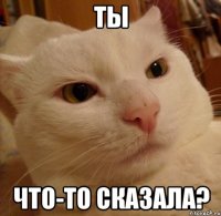 ТЫ Что-то сказала?