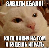 Завали ебало! Кого пикну на том и будешь играть