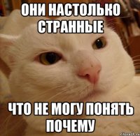Они настолько странные Что не могу понять почему