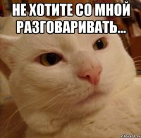 Не хотите со мной разговаривать... 