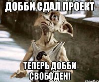 Добби сдал проект теперь Добби свободен!