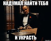 надумал найти тебя и украсть