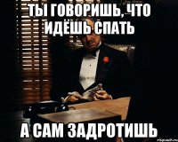 ТЫ ГОВОРИШЬ, ЧТО ИДЁШЬ СПАТЬ А САМ ЗАДРОТИШЬ