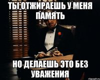 Ты отжираешь у меня память но делаешь это без уважения