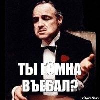 ты гомна въебал?