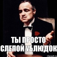 ты просто слепой ублюдок