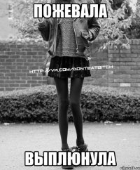 Пожевала выплюнула