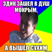 ЭДИК ЗАШЕЛ В ДУШ МОКРЫМ, А ВЫШЕЛ СУХИМ