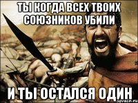 ты когда всех твоих союзников убили и ты остался один