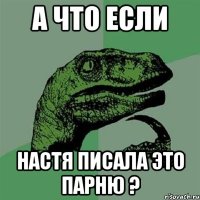 А что если Настя писала это парню ?