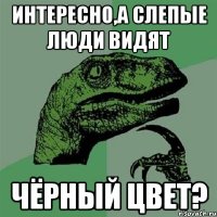 интересно,а слепые люди видят чёрный цвет?