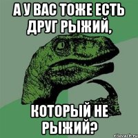 А у вас тоже есть друг рыжий, который не рыжий?