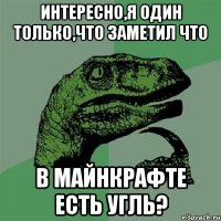 ИНТЕРЕСНО,Я ОДИН ТОЛЬКО,ЧТО ЗАМЕТИЛ ЧТО В МАЙНКРАФТЕ ЕСТЬ УГЛЬ?