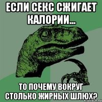 если секс сжигает калории... то почему вокруг столько жирных шлюх?