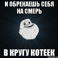 и обрекаешь себя на смерь в кругу котеек