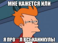 Мне кажется или я про***Л все каникулы