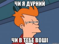 чи я дурний чи в тебе воші