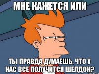 мне кажется или ты правда думаешь, что у нас все получится ШЕлдон?