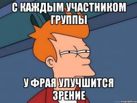 С каждым участником группы у Фрая улучшится зрение