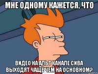 Мне одному кажется, что Видео на альт канале сива выходят чаще чем на основном?