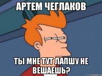 Артем Чеглаков Ты мне тут лапшу не вешаешь?