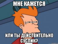 Мне кажется или ты действительно суслик?