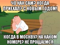 Чо как сам? Когда приехал? С новым годом! Когда в Москву? На каком номере? Не прощаемся