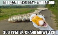 Продам ключ Day Standalone 300 рублей, скайп mrwellch