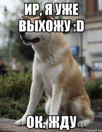 Ир, я уже выхожу :D Ок. Жду