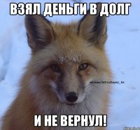 Взял деньги в долг и не вернул!