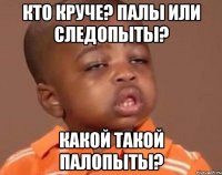 Кто круче? Палы или следопыты? Какой такой палопыты?