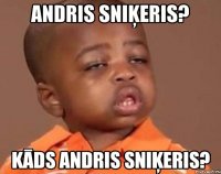 Andris sniķeris? Kāds Andris Sniķeris?