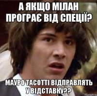 а якщо Мілан програє від Спеції? Мауро Тасотті відправлять у відставку??