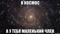 Я КОСМОС А У ТЕБЯ МАЛЕНЬКИЙ ЧЛЕН