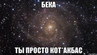 бека ты просто кот*акбас