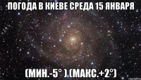 Погода в Киеве Среда 15 января (мин.-5° ) (макс.+2°)