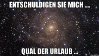 entschuldigen Sie mich .... Qual der Urlaub ...