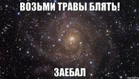 Возьми травы блять! Заебал