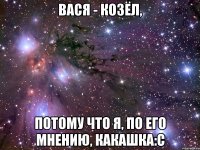 ВАСЯ - КОЗЁЛ, ПОТОМУ ЧТО Я, ПО ЕГО МНЕНИЮ, КАКАШКА:С