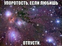 упоротость, если любишь - отпусти