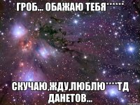 ГРОБ... ОБАЖАЮ ТЕБЯ****** СКУЧАЮ,ЖДУ,ЛЮБЛЮ****ТД ДАНЕТОВ...