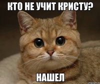 Кто не учит кристу? Нашел