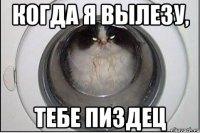когда я вылезу, тебе пиздец