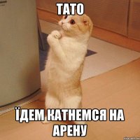 Тато їдем катнемся на арену