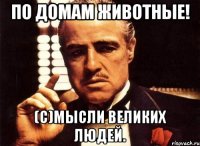 По домам животные! (с)Мысли великих людей.